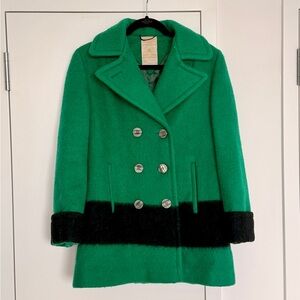 SOLD Rare Vintage Hudson’s Bay 100% Wool Coat – Green/Black